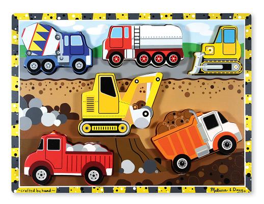Construction Vehicles Wooden Chunky Puzzle (6 pcs)