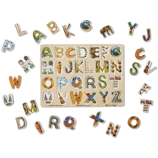 Alphabet Art Wooden Puzzle (26 pcs)