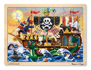 Pirate Adventure Wooden Jigsaw Puzzle With Storage Tray (48 pcs)