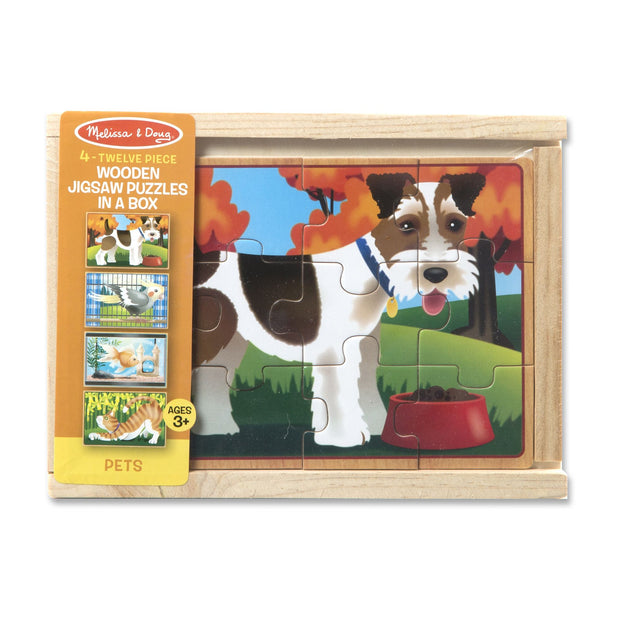 Wooden Jigsaw Puzzles in a Box - Pets