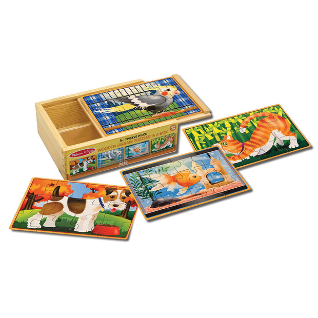 Wooden Jigsaw Puzzles in a Box - Pets
