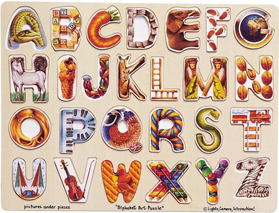 Alphabet Art Wooden Puzzle (26 pcs)